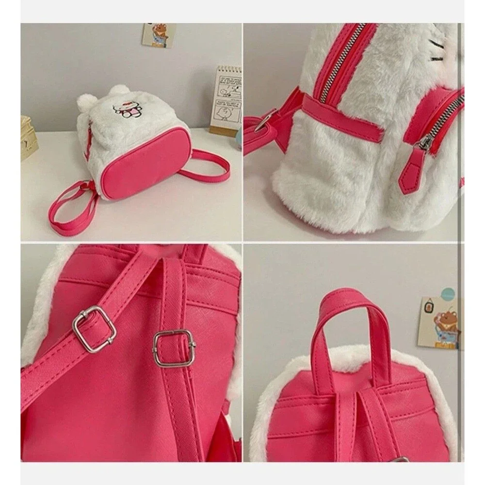 Hello Kitty Plush Backpack Very Cute  | High Quality Material